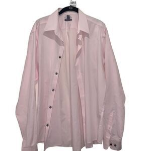 BUNDLE•DRESS SHIRTS•2/$35•3/$50-H&M, Easy Iron, Men's Collared, XL, Pink